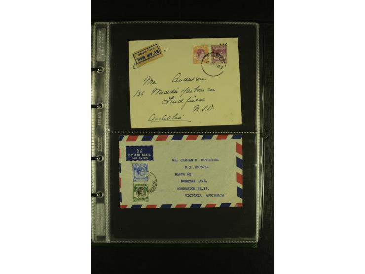 1910/60 (ca.), rund 160 Briefe, überwiegend Singapur, dabei Luftpost, Reco etc.