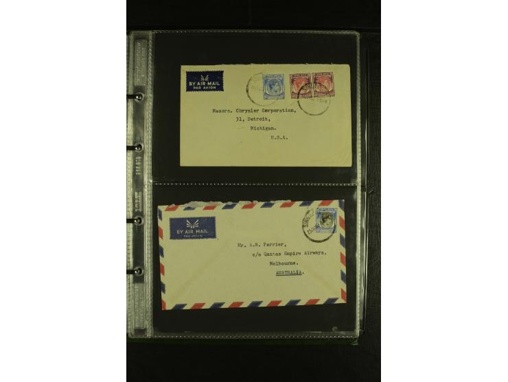 1910/60 (ca.), rund 160 Briefe, überwiegend Singapur, dabei Luftpost, Reco etc.