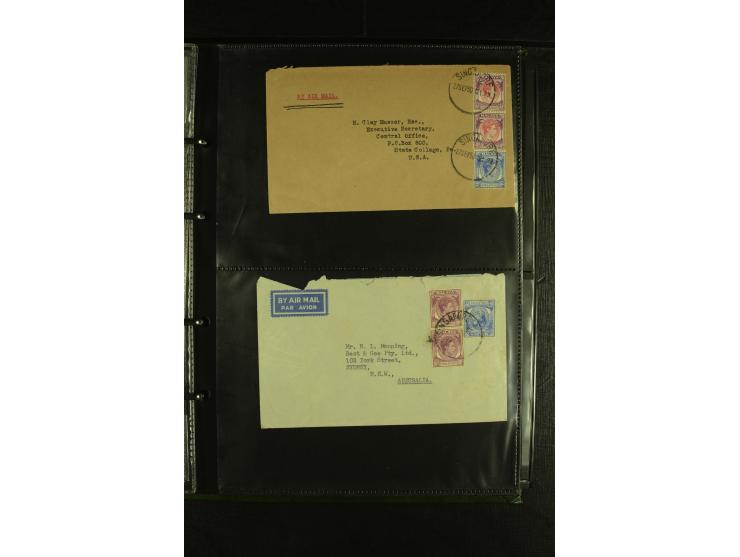 1910/60 (ca.), rund 160 Briefe, überwiegend Singapur, dabei Luftpost, Reco etc.