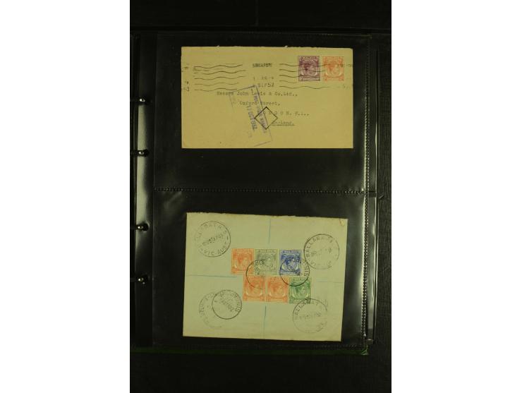 1910/60 (ca.), rund 160 Briefe, überwiegend Singapur, dabei Luftpost, Reco etc.