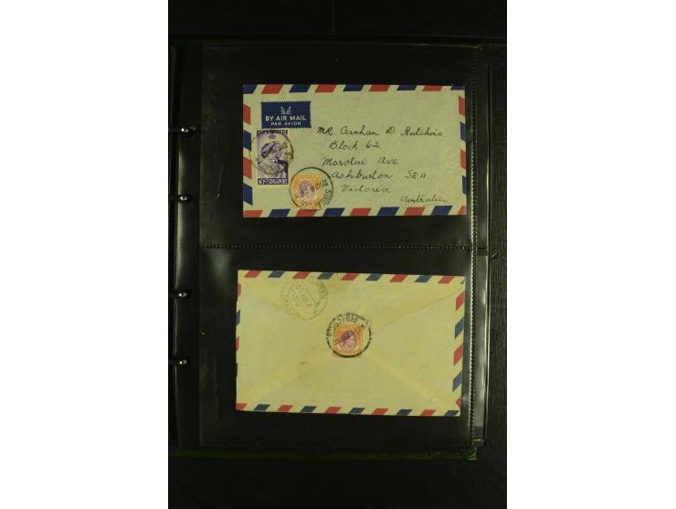 1910/60 (ca.), rund 160 Briefe, überwiegend Singapur, dabei Luftpost, Reco etc.