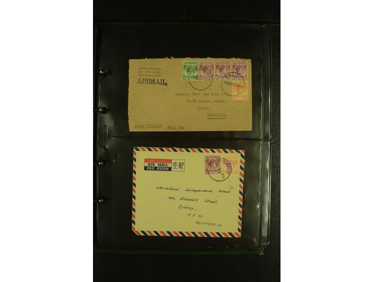 1910/60 (ca.), rund 160 Briefe, überwiegend Singapur, dabei Luftpost, Reco etc.