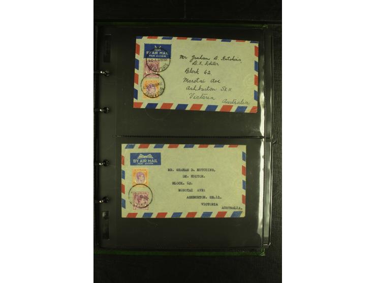 1910/60 (ca.), rund 160 Briefe, überwiegend Singapur, dabei Luftpost, Reco etc.