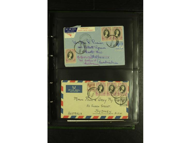 1910/60 (ca.), rund 160 Briefe, überwiegend Singapur, dabei Luftpost, Reco etc.