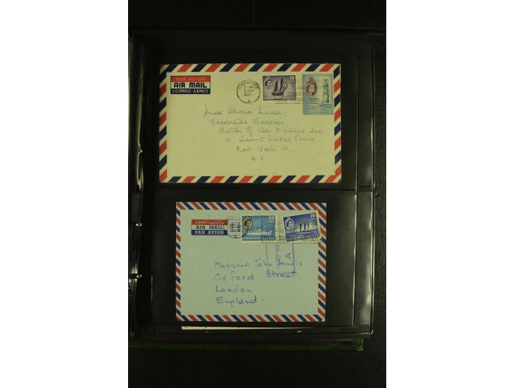 1910/60 (ca.), rund 160 Briefe, überwiegend Singapur, dabei Luftpost, Reco etc.
