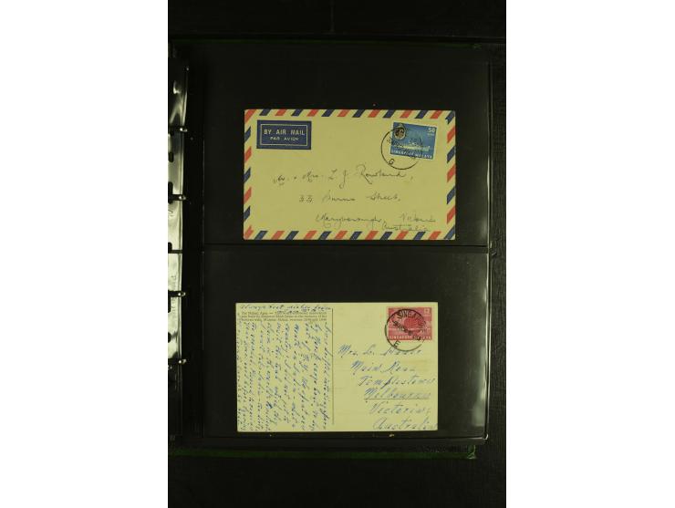 1910/60 (ca.), rund 160 Briefe, überwiegend Singapur, dabei Luftpost, Reco etc.