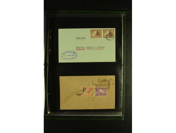 1910/60 (ca.), rund 160 Briefe, überwiegend Singapur, dabei Luftpost, Reco etc.
