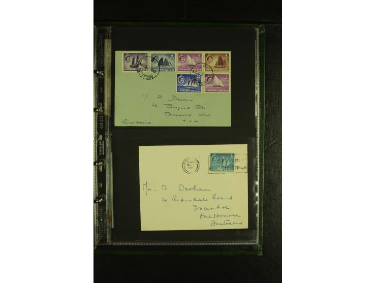 1910/60 (ca.), rund 160 Briefe, überwiegend Singapur, dabei Luftpost, Reco etc.