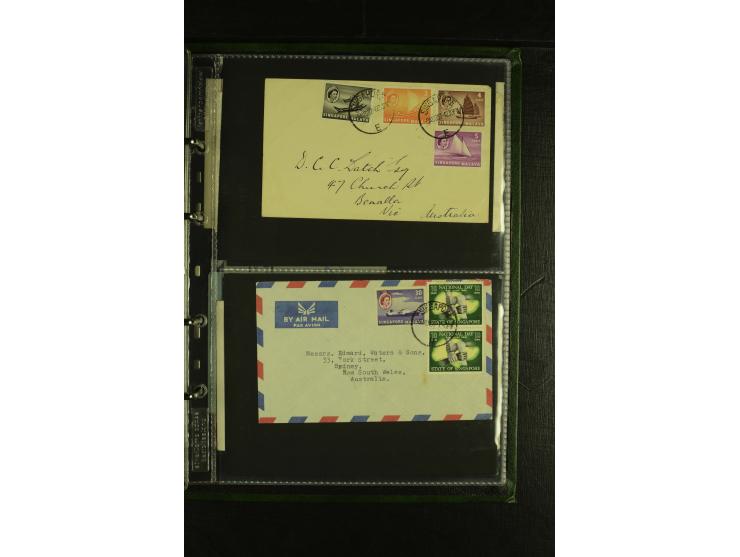 1910/60 (ca.), rund 160 Briefe, überwiegend Singapur, dabei Luftpost, Reco etc.