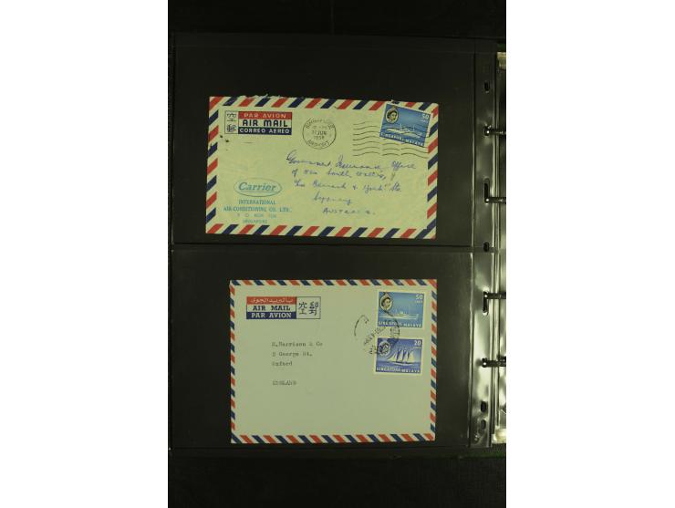 1910/60 (ca.), rund 160 Briefe, überwiegend Singapur, dabei Luftpost, Reco etc.