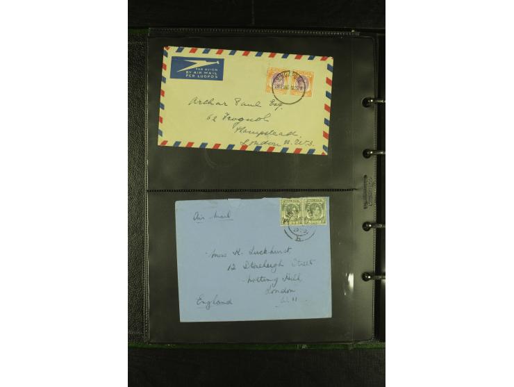 1910/60 (ca.), rund 160 Briefe, überwiegend Singapur, dabei Luftpost, Reco etc.