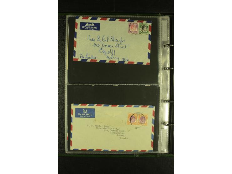 1910/60 (ca.), rund 160 Briefe, überwiegend Singapur, dabei Luftpost, Reco etc.