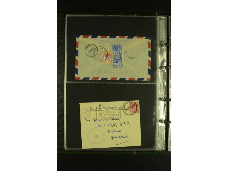 1910/60 (ca.), rund 160 Briefe, überwiegend Singapur, dabei Luftpost, Reco etc.