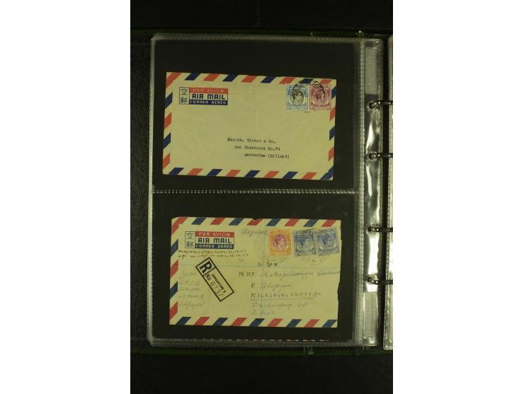1910/60 (ca.), rund 160 Briefe, überwiegend Singapur, dabei Luftpost, Reco etc.