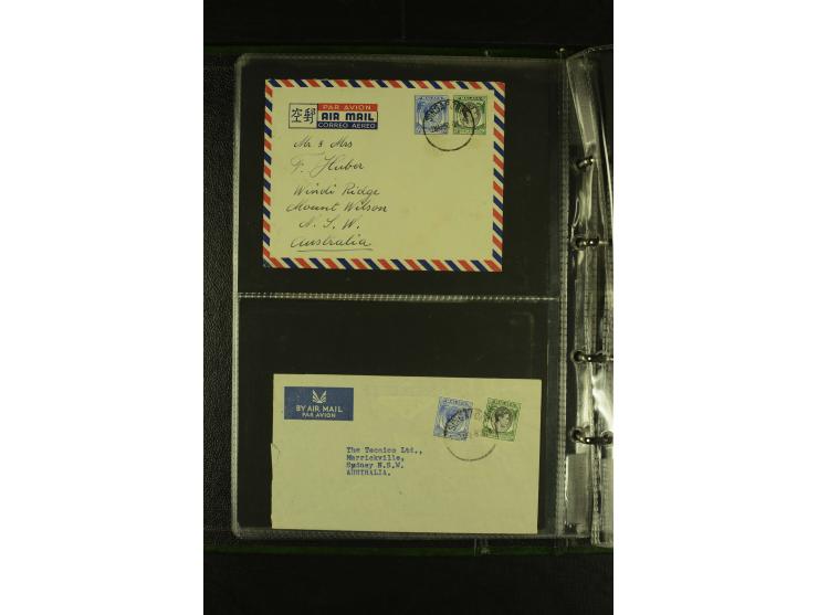 1910/60 (ca.), rund 160 Briefe, überwiegend Singapur, dabei Luftpost, Reco etc.