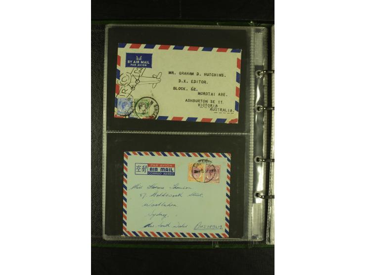 1910/60 (ca.), rund 160 Briefe, überwiegend Singapur, dabei Luftpost, Reco etc.