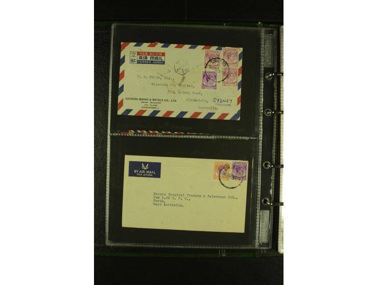1910/60 (ca.), rund 160 Briefe, überwiegend Singapur, dabei Luftpost, Reco etc.