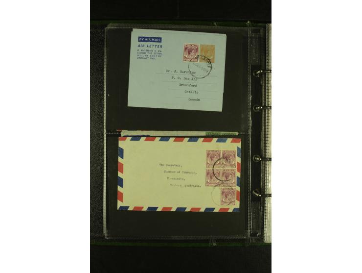 1910/60 (ca.), rund 160 Briefe, überwiegend Singapur, dabei Luftpost, Reco etc.