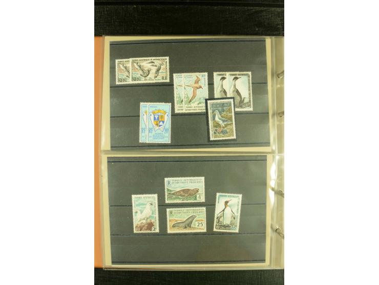 1956/74, postfrische Partie mit TAAF und britischen Gebieten (Mi. ca. 1.840,-)