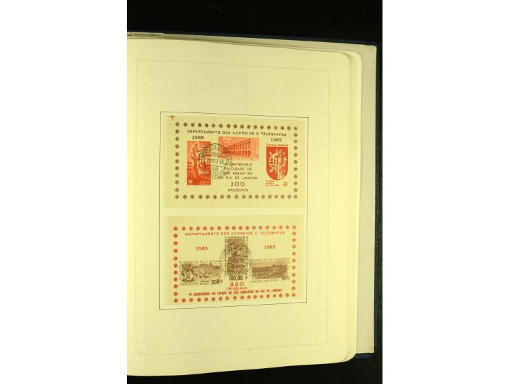 1844/1968, gestempelte Sammlung mit besseren Werten und Blocks auf selbstgestalteten Blättern im Album