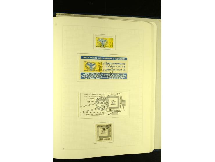1844/1968, gestempelte Sammlung mit besseren Werten und Blocks auf selbstgestalteten Blättern im Album