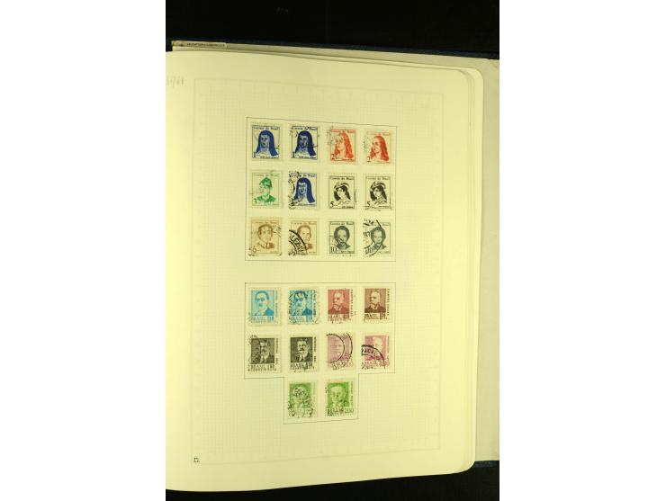 1844/1968, gestempelte Sammlung mit besseren Werten und Blocks auf selbstgestalteten Blättern im Album