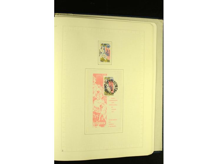 1844/1968, gestempelte Sammlung mit besseren Werten und Blocks auf selbstgestalteten Blättern im Album