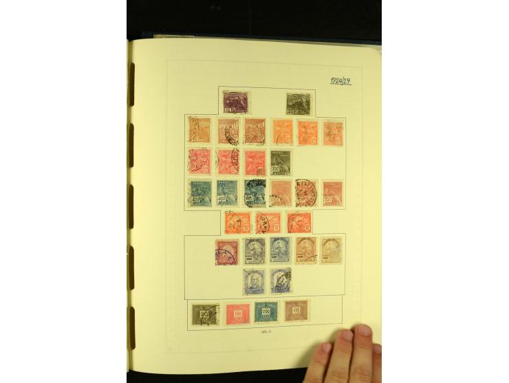 1844/1968, gestempelte Sammlung mit besseren Werten und Blocks auf selbstgestalteten Blättern im Album