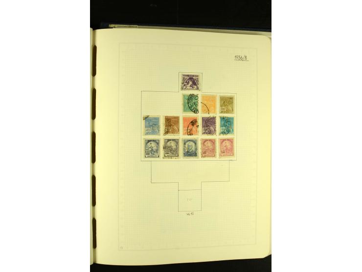 1844/1968, gestempelte Sammlung mit besseren Werten und Blocks auf selbstgestalteten Blättern im Album