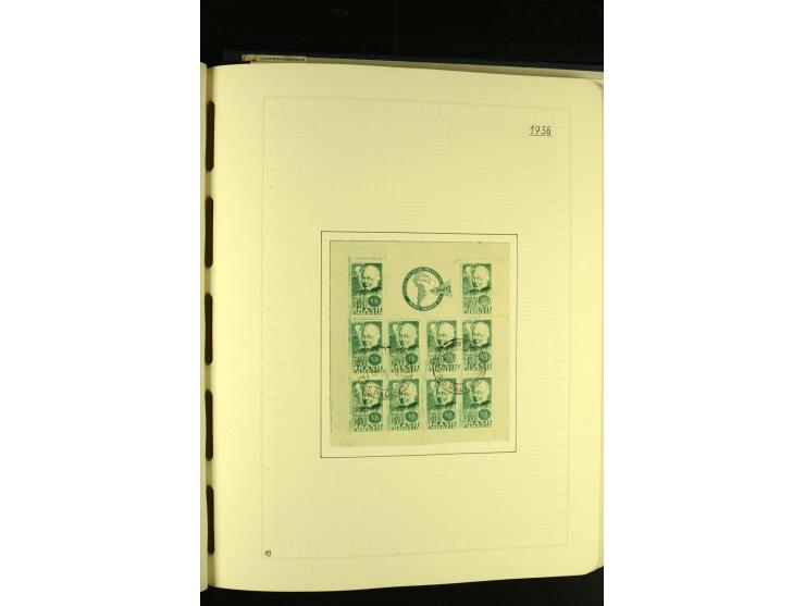 1844/1968, gestempelte Sammlung mit besseren Werten und Blocks auf selbstgestalteten Blättern im Album