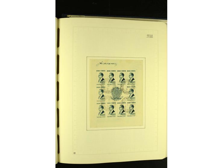 1844/1968, gestempelte Sammlung mit besseren Werten und Blocks auf selbstgestalteten Blättern im Album
