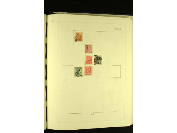 1844/1968, gestempelte Sammlung mit besseren Werten und Blocks auf selbstgestalteten Blättern im Album