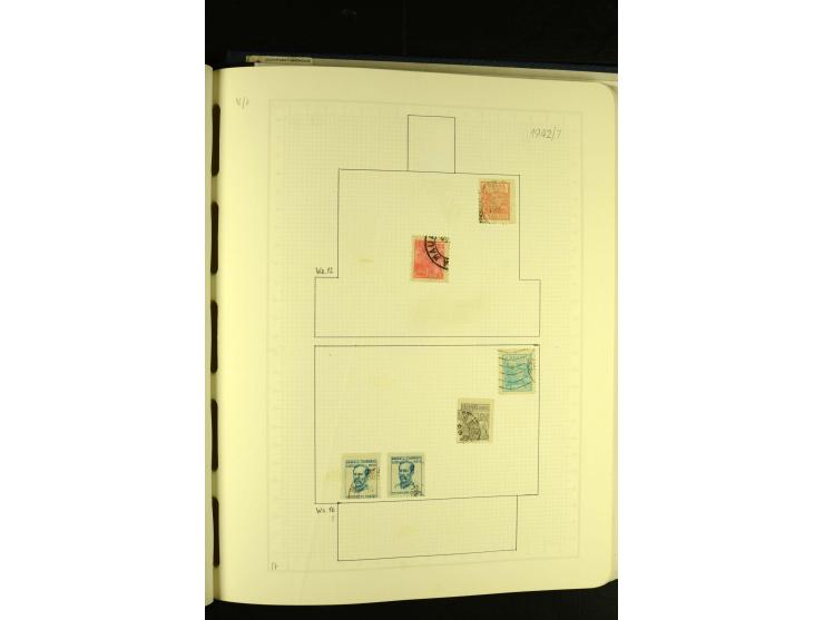 1844/1968, gestempelte Sammlung mit besseren Werten und Blocks auf selbstgestalteten Blättern im Album