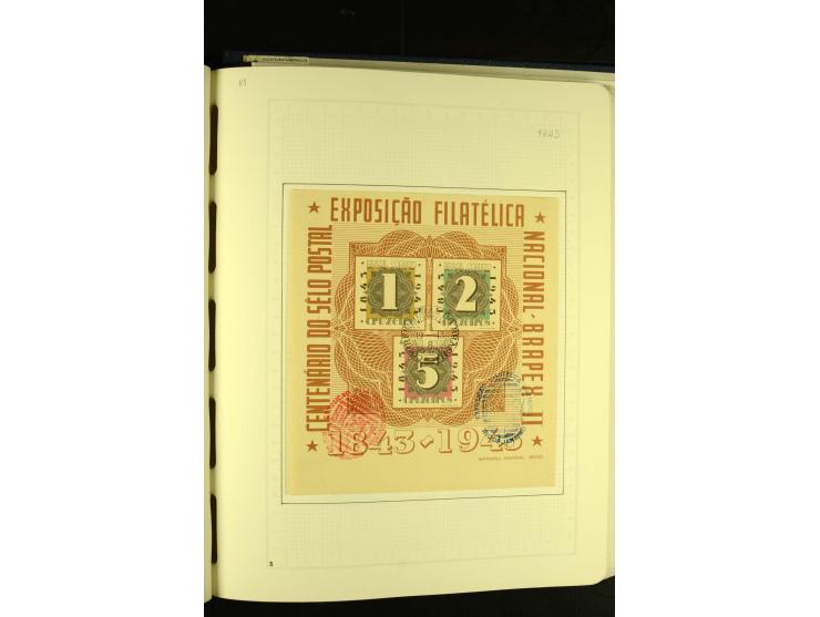 1844/1968, gestempelte Sammlung mit besseren Werten und Blocks auf selbstgestalteten Blättern im Album