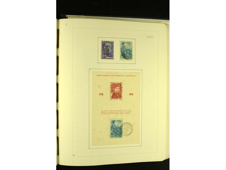 1844/1968, gestempelte Sammlung mit besseren Werten und Blocks auf selbstgestalteten Blättern im Album