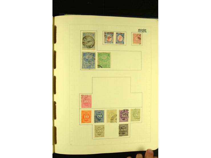 1844/1968, gestempelte Sammlung mit besseren Werten und Blocks auf selbstgestalteten Blättern im Album