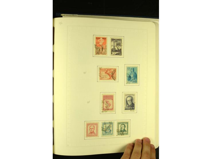 1844/1968, gestempelte Sammlung mit besseren Werten und Blocks auf selbstgestalteten Blättern im Album