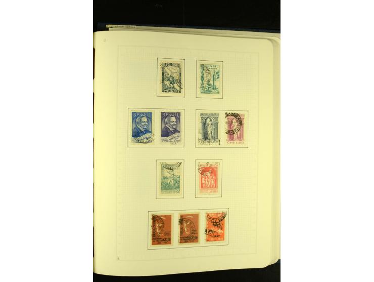 1844/1968, gestempelte Sammlung mit besseren Werten und Blocks auf selbstgestalteten Blättern im Album
