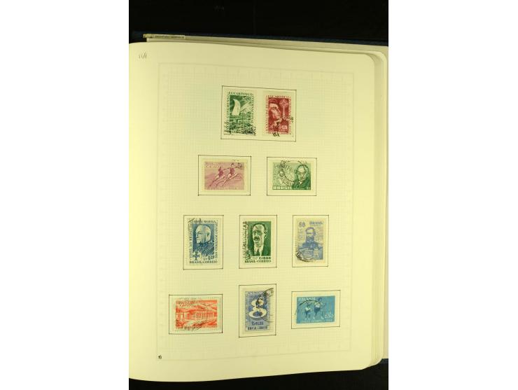 1844/1968, gestempelte Sammlung mit besseren Werten und Blocks auf selbstgestalteten Blättern im Album