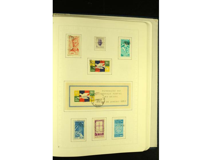 1844/1968, gestempelte Sammlung mit besseren Werten und Blocks auf selbstgestalteten Blättern im Album