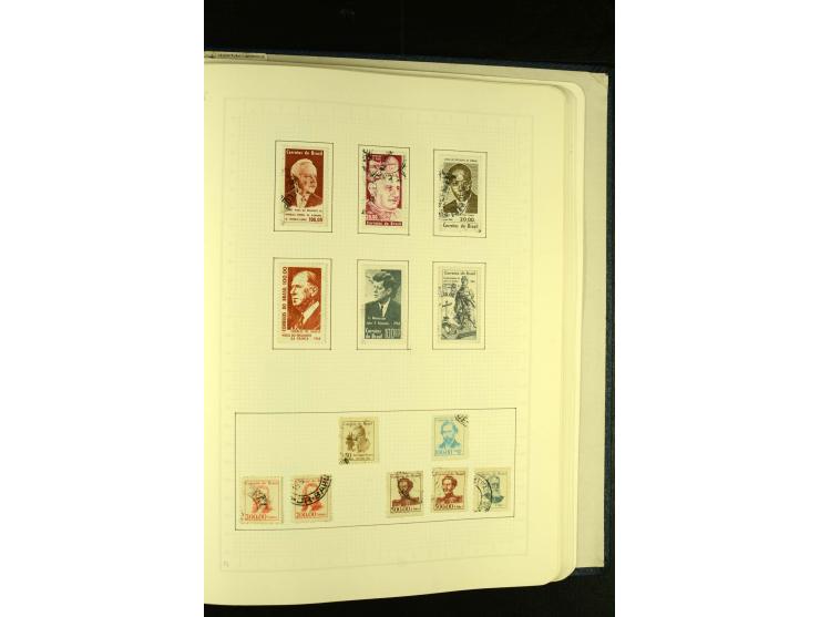 1844/1968, gestempelte Sammlung mit besseren Werten und Blocks auf selbstgestalteten Blättern im Album