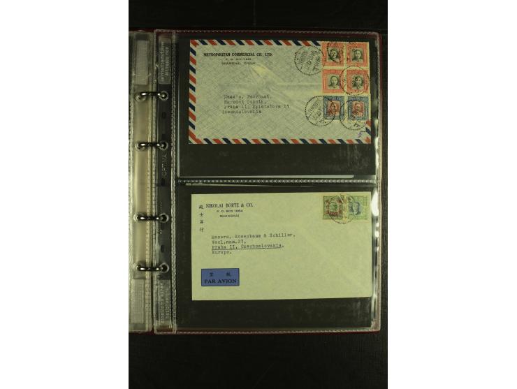 1913/48 (ca.), 85 Briefe und Karten, dabei Reco, Luftpost, viel nach USA und CSR gelaufen