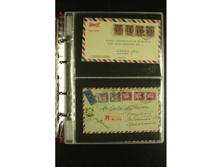 1913/48 (ca.), 85 Briefe und Karten, dabei Reco, Luftpost, viel nach USA und CSR gelaufen
