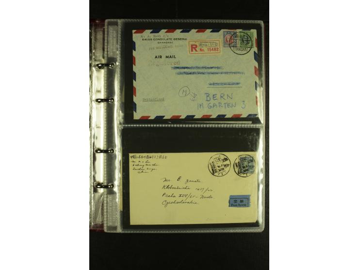1913/48 (ca.), 85 Briefe und Karten, dabei Reco, Luftpost, viel nach USA und CSR gelaufen