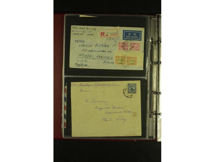 1913/48 (ca.), 85 Briefe und Karten, dabei Reco, Luftpost, viel nach USA und CSR gelaufen