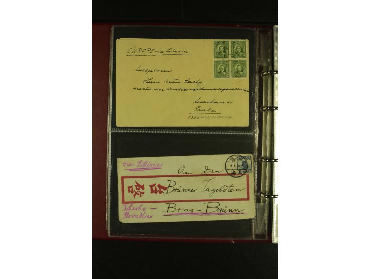 1913/48 (ca.), 85 Briefe und Karten, dabei Reco, Luftpost, viel nach USA und CSR gelaufen