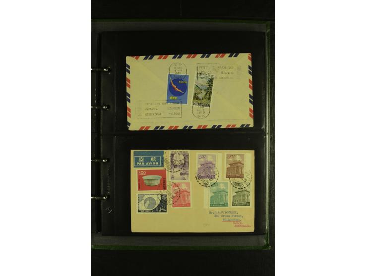 1950/77 (ca.), Partie Briefe und Karten, dabei Reco, Luftpost etc.