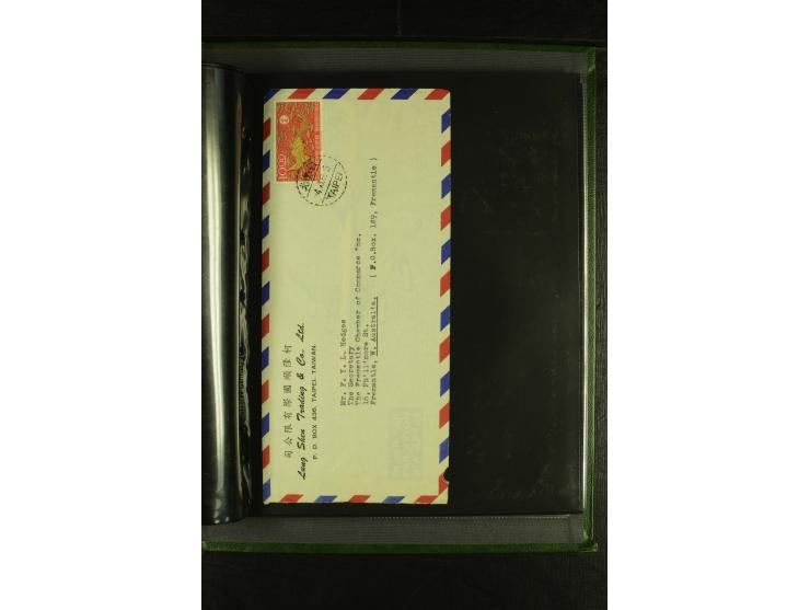 1950/77 (ca.), Partie Briefe und Karten, dabei Reco, Luftpost etc.