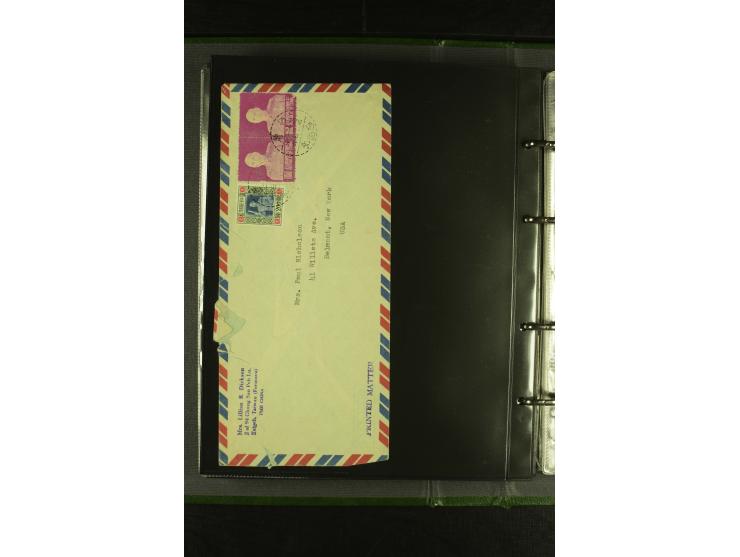 1950/77 (ca.), Partie Briefe und Karten, dabei Reco, Luftpost etc.