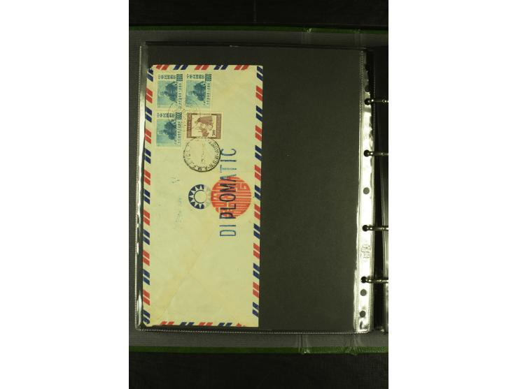 1950/77 (ca.), Partie Briefe und Karten, dabei Reco, Luftpost etc.